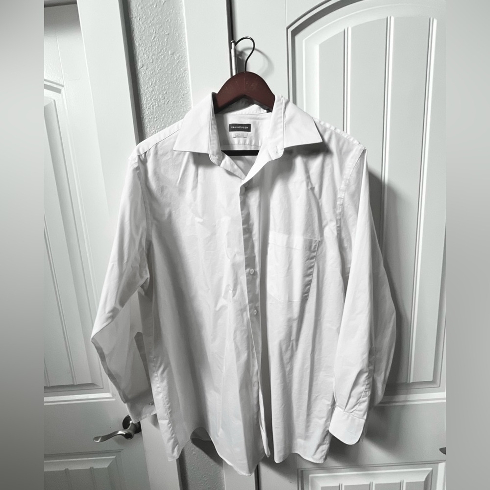 Van Heusen White Long Sleeve Dress Shirt